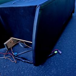 Custom 12 inch Subwoofer Enclosure For 1(contact info removed) Ford F250 and F350 Leather Center Consule Enclosure