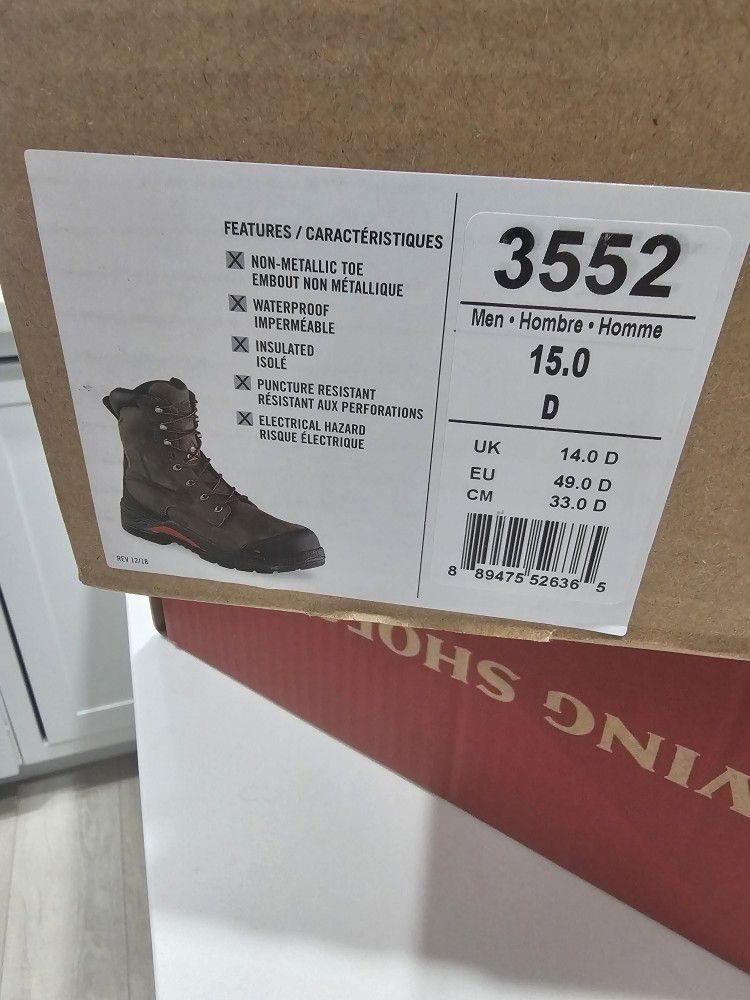 15 D WORK BOOTS BRANDNEW