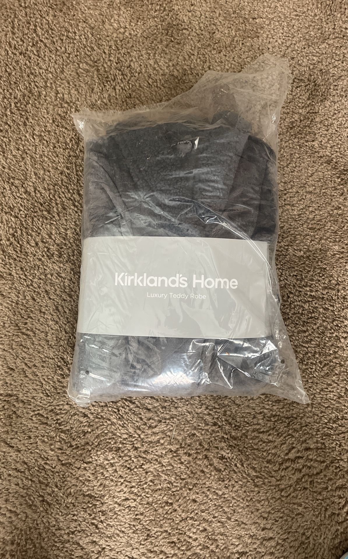 Women’s Kirkland’s Home luxury teddy robe gray