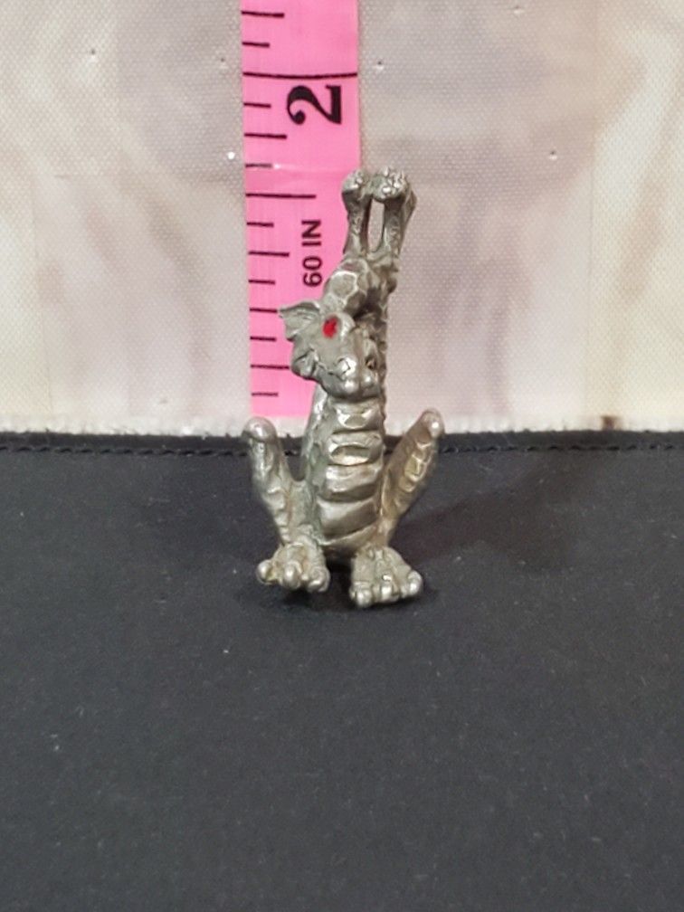 @CHV. VINTAGE 1986 DRAGON FIGURE PEWTER TOFANO