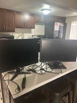 Set of 2 Acer Computer Monitors PC Mac HDMI