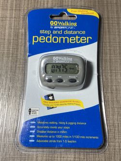 Brand New Sportline Go Walking Step and Distance Pedometer. Measures Walking Hiking Jogging Distance