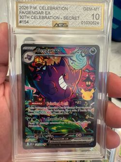 Gengar EX Full Art Secret Rare AGS 10 Graded
