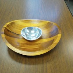 Nambe Braid Chip & Dip Bowl Set
