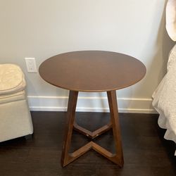 Retro Style Walnut Side Table