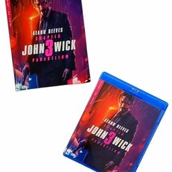 John Wick: Chapter 3 – Parabellum Blu-ray DVD Action Crime Thriller Keanu Reeves Movie Slipcover 