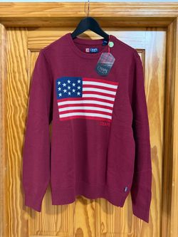 Chaps USA Flag Sweater Size M