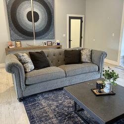 Gray Couch And Coffee Table