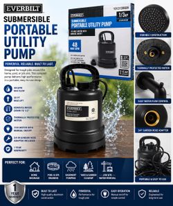Everbilt 1/3 HP Submersible Portable Utility Pump