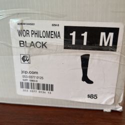 Black Thigh High Boots Women Size 11
