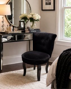 Black Velvet Accent Chair