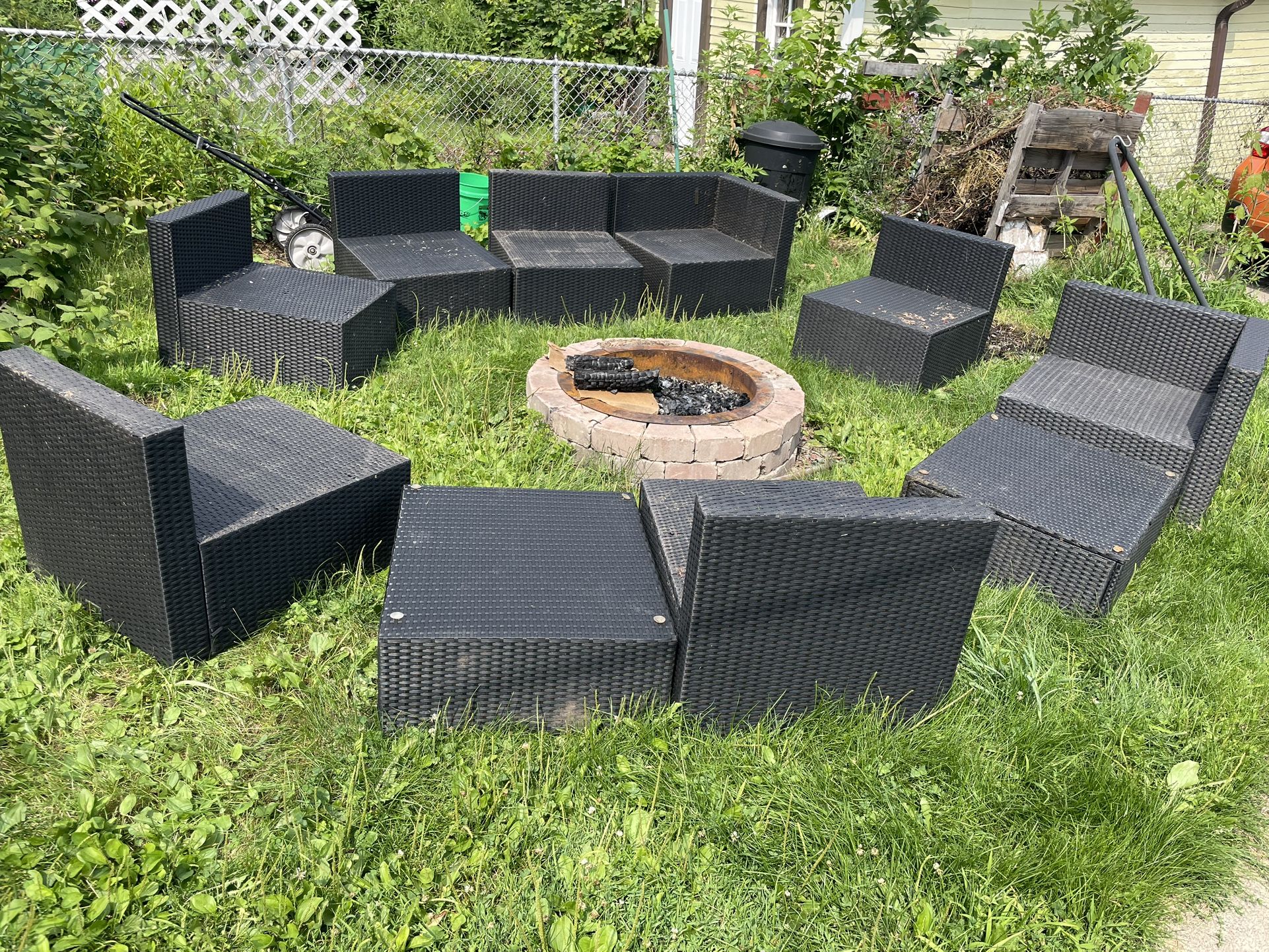 Outdoor Wicker Chair Set