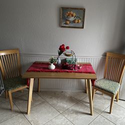 Set Of 3 Wooden Chairs