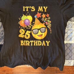 Black “It’s My 25th Birthday” T-shirt (L)