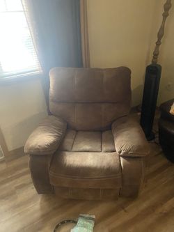 Brown recliner chair