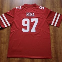 Niners Bosa 49ers Red Jersey Fully Stitched 