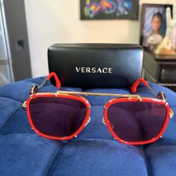 Versace Runway Red Sunglasses