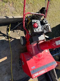 Troy built snowblower with push start