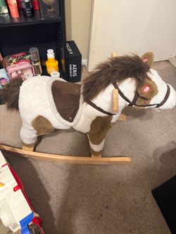 Kids talking rocking horse