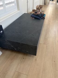 Black marble table
