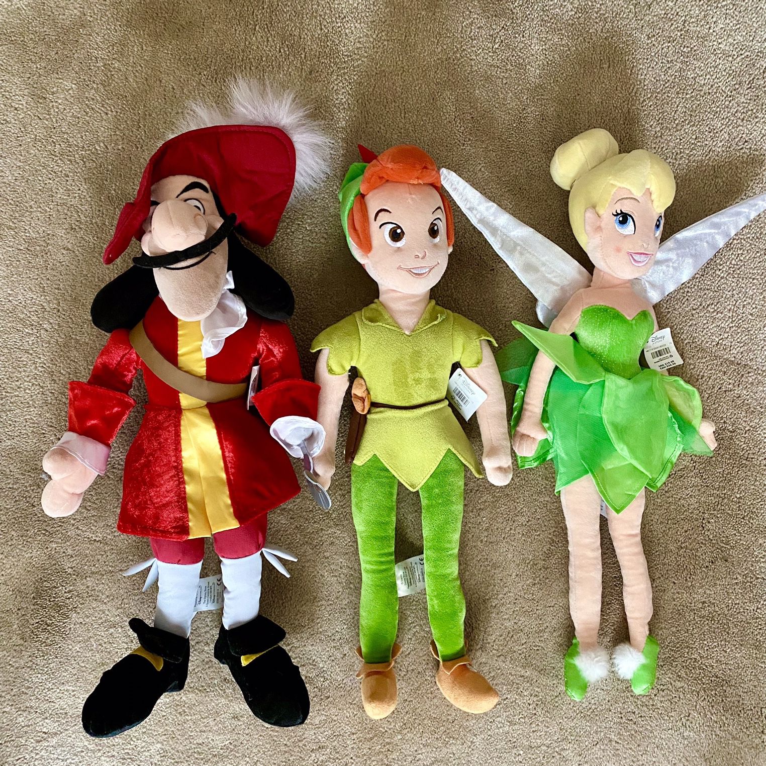 Title “Disney Peter Pan, Tinkerbell, Captain Hook Plush - Lot of 3 (new,  with tags) for Sale in North Wales, PA - OfferUp