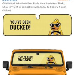 OYIXIO Duck Windshield Sun Shade, Cute Shade Heat Shield，51.57 in *16.1