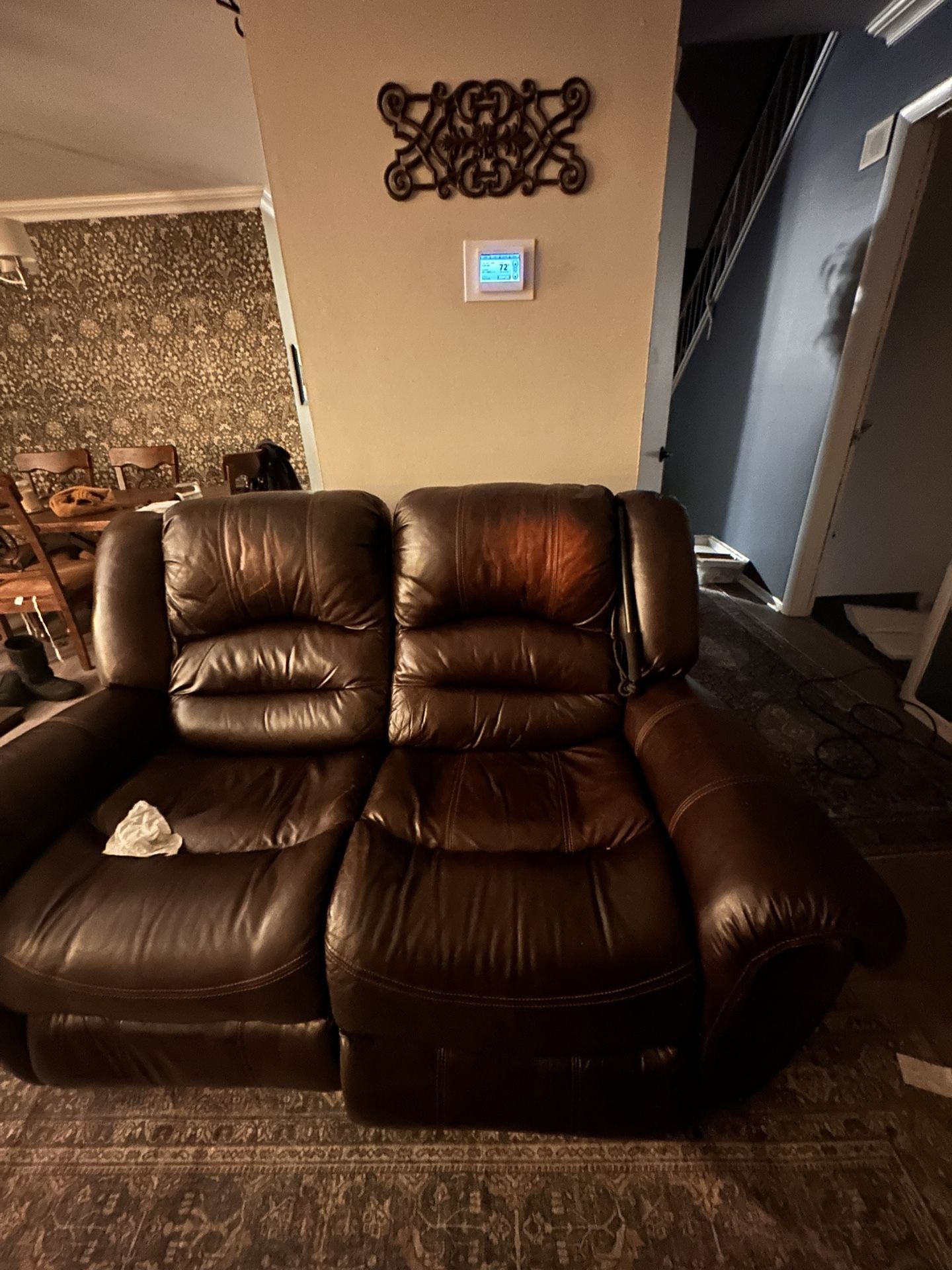 Electric Leather Loveseat