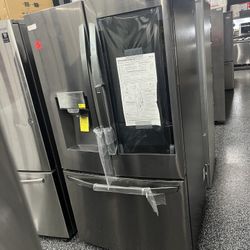 LG French Door Black Stainless Instaview Refrigerator Craft Ice