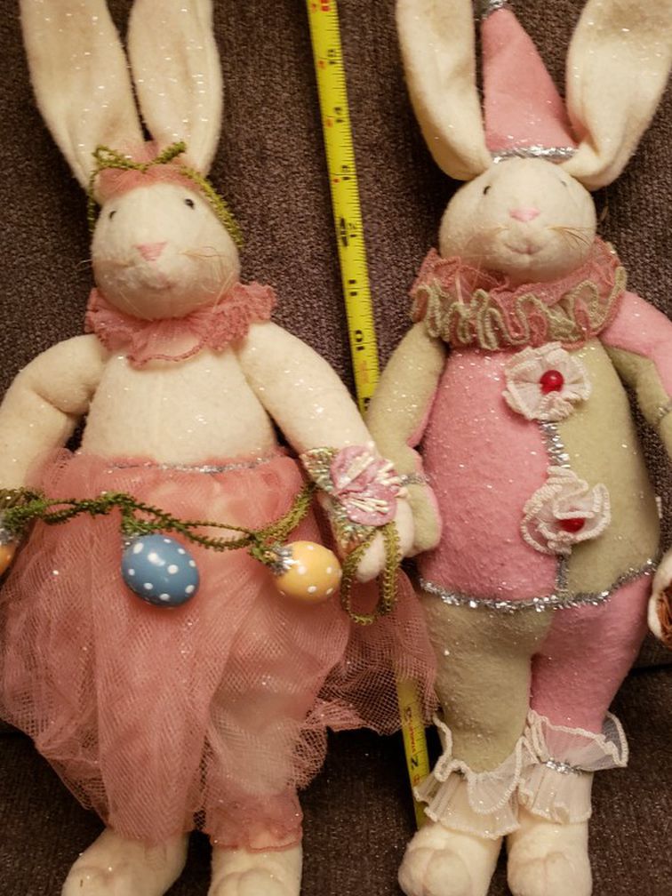 VINTAGE EASTER BOY AND GIRL BUNNY'S