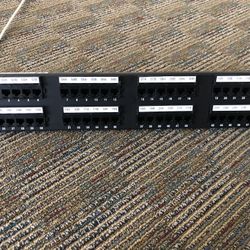 Cat 6 48 Port Patch Panal AMP Fully Loaded