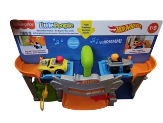 Brand new fisher price little people hot wheels track