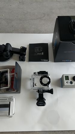 GoPro Hero 2 with LCD back and all accessories