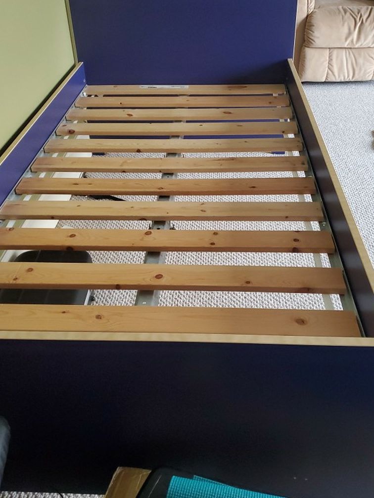 Twin IKEA platform Bed With Slats