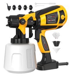 Brand new Paint Grids 1000W HVLP Paint Sprayer, Electric Spray Gun with 1400ML Container, 4 Copper Nozzles & 3 Spray Patterns, Adjustable Flow Con
