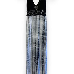 Xhileration NWOT Maxi Dress S Bohemian Tie-Dye Crochet Cut-Out Lightweight Flowy