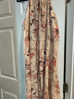 Pink floral dress size large