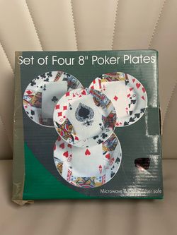 8” Set of 4 Poker Plates