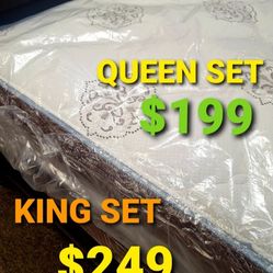 Queen set $199 >> set  ** Mattress And Box Spring