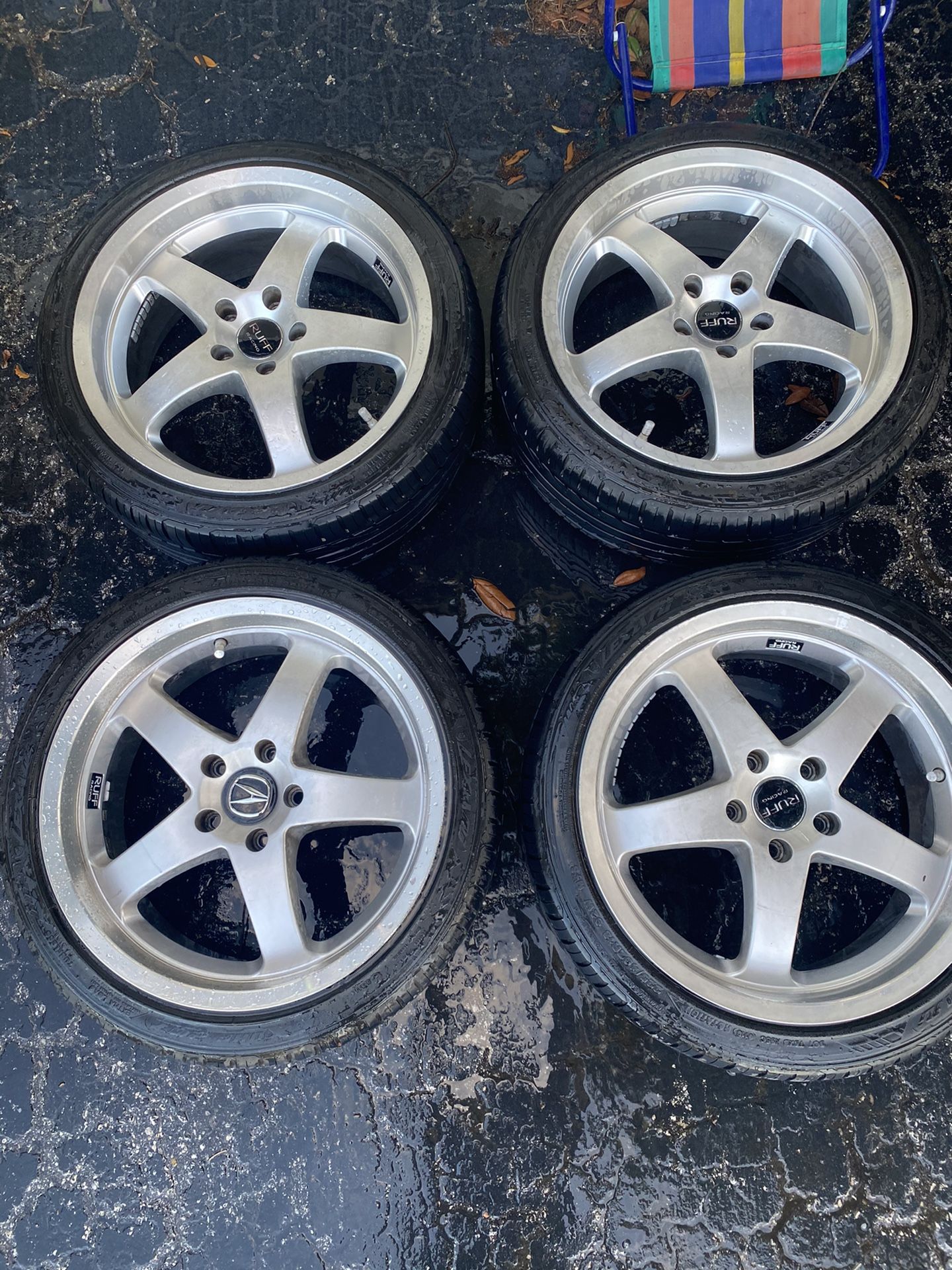 Ruff Racing 18 inch wheels - 5x114.3 Fresh Tires