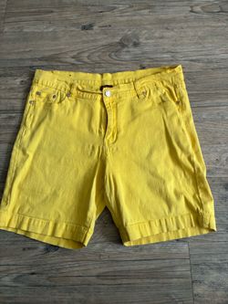 Bright Yellow Denim Shorts