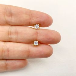 Gold plated 18 k zircon earrings