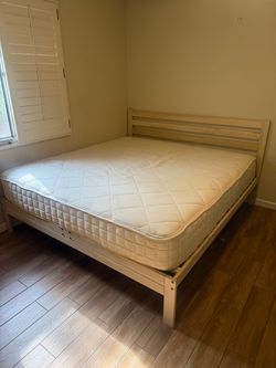 Naturepedic King size mattress and frame