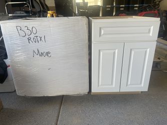 White Kitchen Cabinets - ($169 For 24”, & $229 For 30”)
