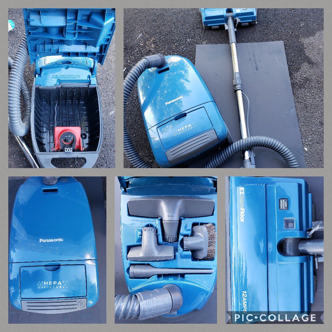 PANASONIC CANISTER VACUUM WITH ATTACHMENTS