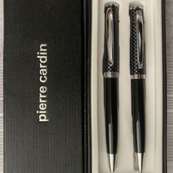 Pierre Cardin Ballpoint Pen and Mechanical Pencil Set with Box. Ink Dry