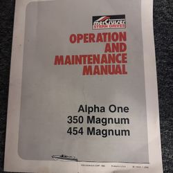 MERCRUISER OPERATION AND MAINTENANCE MANUAL
