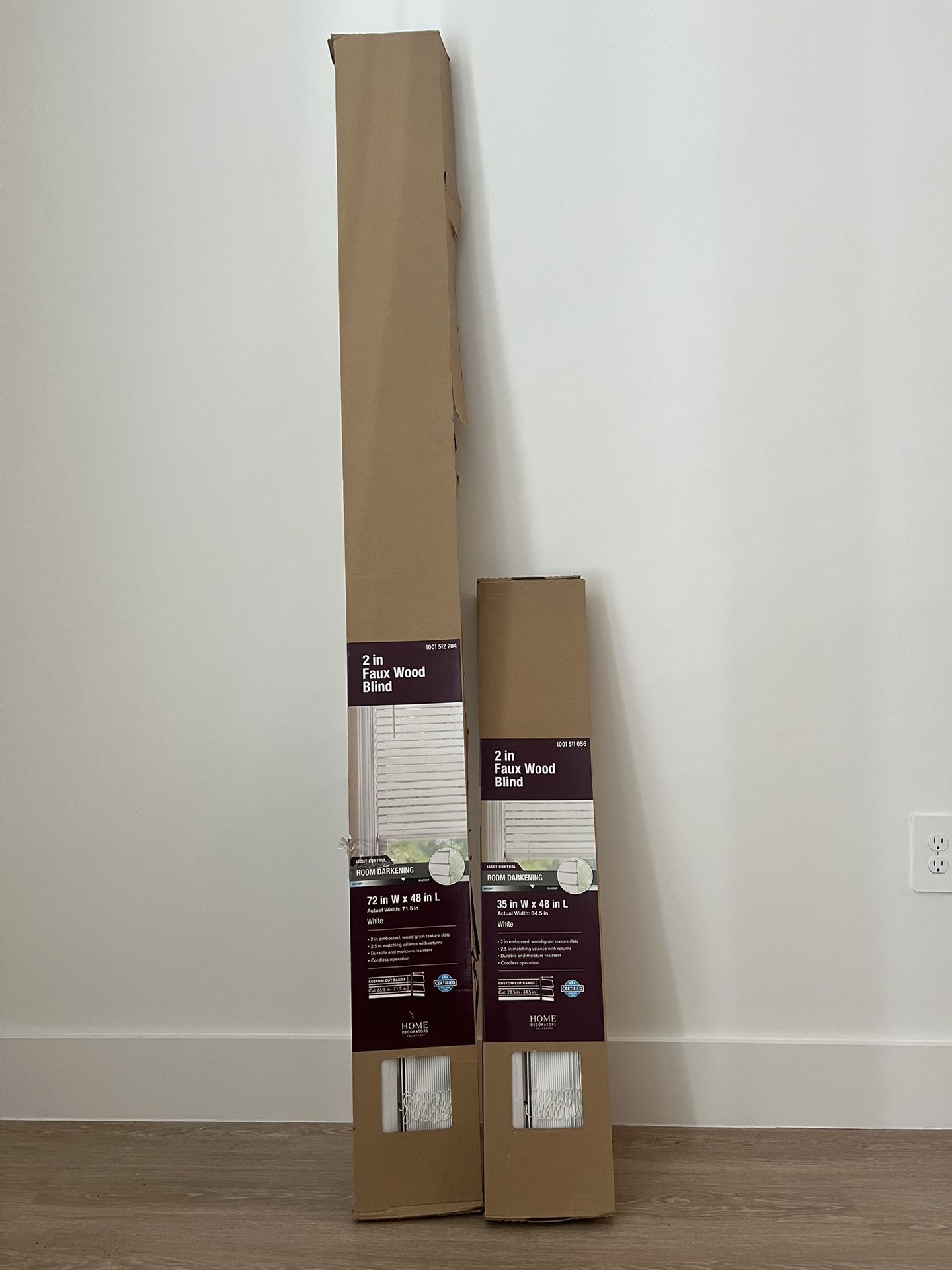 White Faux Wood 2” Blinds 