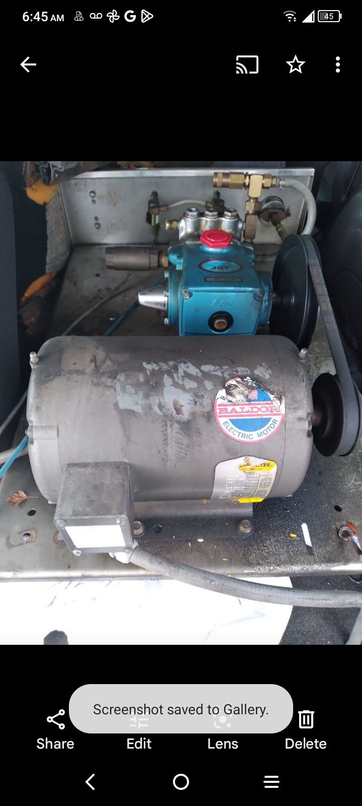 Baldor Motor With Cat Pump Model 310 . for Sale in Puyallup, WA OfferUp
