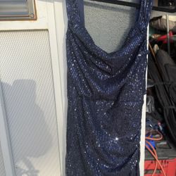 Sequin Blue Mini Dress 