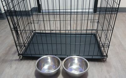 A Big Dog Cage With Two Bows Only Asking For 20